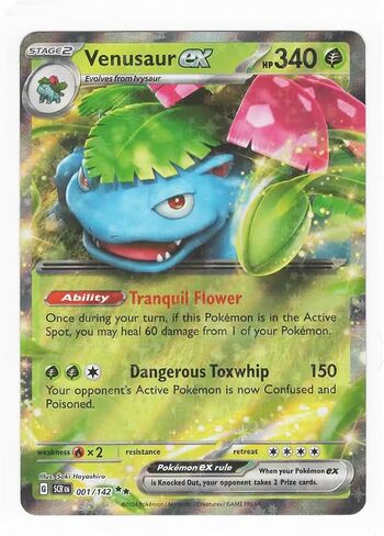 Pokemon - Venusaur ex 001/142 - Stellar Crown Double Rare Card in Saudi Arabia