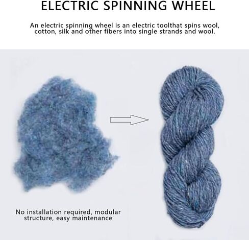 12V Household Mini Electric Spinning Wheel, Wool Spinning Fibre Yarn Winding Machine, Feeding Opening 12mm, Adjustable Speed, for Wool Yarn Weaving,Purple in Saudi Arabia