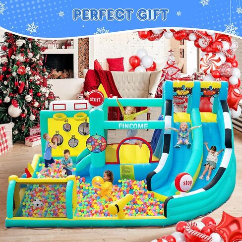 منزل مزدوج للمنزل للرجال 3-10 ، قلعة كبيرة ترتد مع منفاخ الهواء 550 واط ، حمام سباحة ، قفز ، تسلق ، كرات ، إرم خاتم ، حديقة مائية قابلة للنفخ لعطلة عيد الميلاد في الهواء الطلق في الهواء الطلق in Kuwait