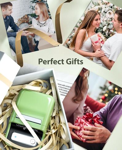NIIMBOT B21 Label Maker Inkless Bluetooth Label Printer, 2 Inch Portable Thermal Sticker Machine for Small Business, Address, Logo, Clothing, Mailing, Candles, Jewelry, Sticker Printer for Gift, Green in Saudi Arabia