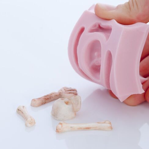 Small Skeleton Skull Silicone Mold Food Safe Fondant, Chocolate, Candy, Resin, Polymer Clay Mold. Flexible easy to use. in Saudi Arabia