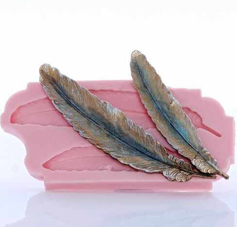 Western Feather Silicone Mold Food Safe Fondant, Candy, Gum Paste. Craft or Jewelry Mold Resin, Clay in Saudi Arabia