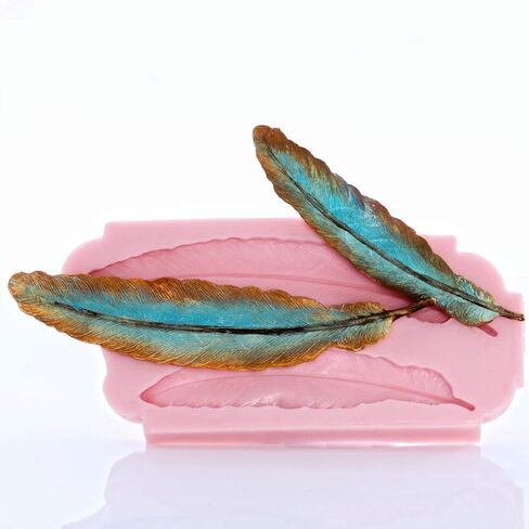 Western Feather Silicone Mold Food Safe Fondant, Candy, Gum Paste. Craft or Jewelry Mold Resin, Clay in Saudi Arabia
