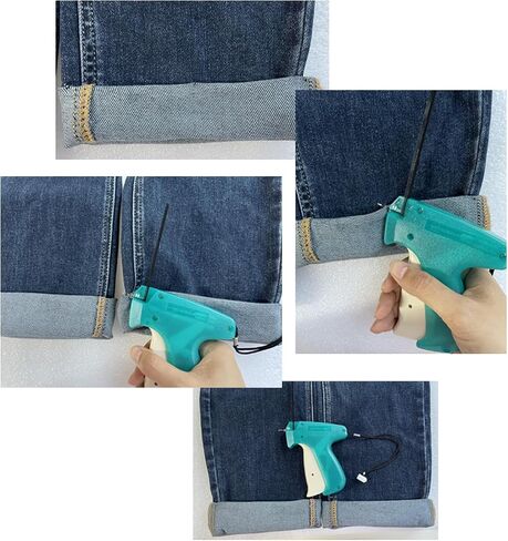 Micro Tagging Gun - مجموعة خياطة بسيطة وسهلة مع 3 إبر و 1800 السحابات البيضاء والأسود للخياطة ، Sweing ، Hemming & Wrinkle Design in Kuwait