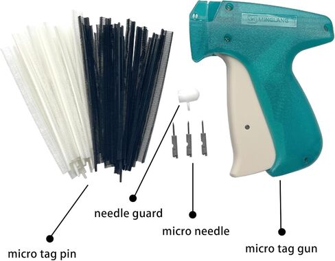 Micro Tagging Gun - مجموعة خياطة بسيطة وسهلة مع 3 إبر و 1800 السحابات البيضاء والأسود للخياطة ، Sweing ، Hemming & Wrinkle Design in Kuwait