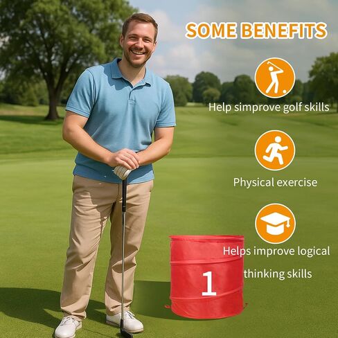 9Pcs Outdoor Backyard Golf Game with 2 Clubs,Portable Golf-Chipping Practice Yard Game-Suit for Adults and Family Activities, Park,Camping,Beach etc. in Saudi Arabia