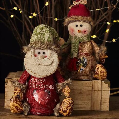 Christmas Gift Bags Zipper Design,Reusable 2025 New 3D Christmas Doll Gift Bags, Santa Snowman Deer Shaped Apple Candy Bags Storage for Party Decor in Saudi Arabia