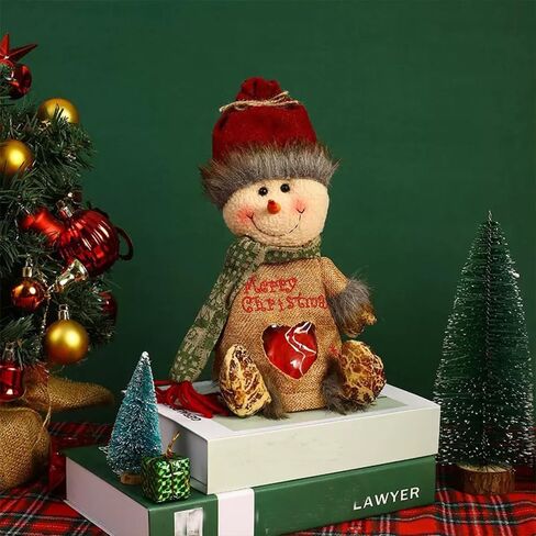 Christmas Gift Bags Zipper Design,Reusable 2025 New 3D Christmas Doll Gift Bags, Santa Snowman Deer Shaped Apple Candy Bags Storage for Party Decor in Saudi Arabia