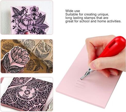 مجموعة طوابع 8pcs ، مجموعة قطع مشمع الكتلة المطاطية ، أدوات نحت Linocut للكتلة لوازم طباعة الطباعة in Saudi Arabia