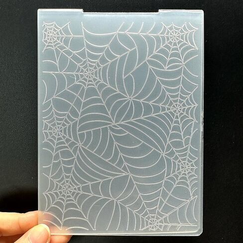 3D Plastic Embossing Folder Template Spider Web Texture A6 Size for Card Making DIY Scrapbooking Paper Crafting Handmade Crafts Scrapbooking Arts Supplies Scrapbook Decor in Saudi Arabia