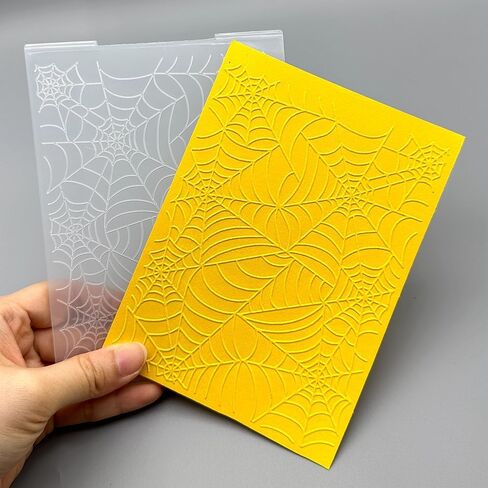 3D Plastic Embossing Folder Template Spider Web Texture A6 Size for Card Making DIY Scrapbooking Paper Crafting Handmade Crafts Scrapbooking Arts Supplies Scrapbook Decor in Saudi Arabia