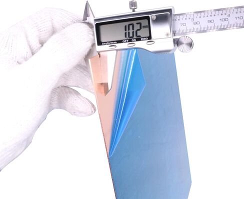 Daseyyue 1 Pcs Pure Copper Sheet, 12" x 12", 20 Gauge(0.032"/0.81mm) Thickness, No Scratches, Protective Film on Both Sides in Kuwait