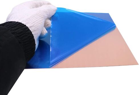 Daseyyue 1 Pcs Pure Copper Sheet, 12" x 12", 20 Gauge(0.032"/0.81mm) Thickness, No Scratches, Protective Film on Both Sides in Kuwait