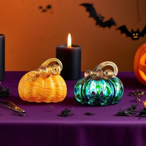 يدوي الزجاج المنفوخ اليقطين عيد الشكر عيد الهالوين ديكور الخريف المنزل الحصاد الزفاف والخريف رف الزخارف الورق والزخارف الزخارف الطاولة in Kuwait