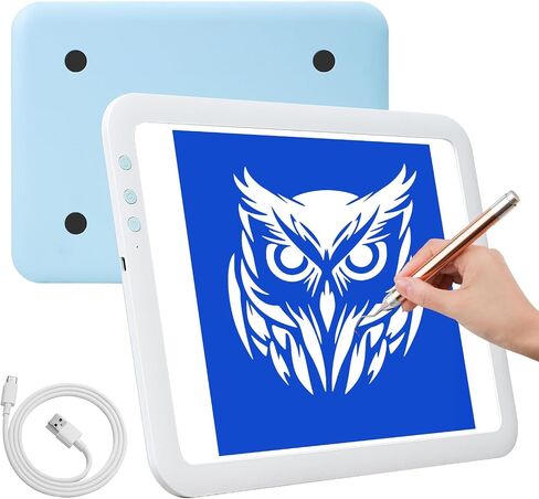 A4 Light Board for Diamond Painting - Tracing Light Box with Stand, Stepless Dimmable 3 Levels Brightness Light Pad, Ultra-Thin LED Light Pad for Weeding Vinyl, Drawing, Diamond Painting in Saudi Arabia