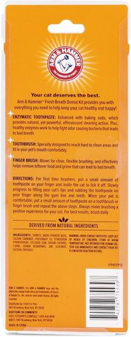 Arm & Hammer for Pets Dental Kit for Cats | Eliminates Bad Breath | 3 Piece Set Includes Cat Toothpaste, Cat Toothbrush & Cat Fingerbrush in Tasty Tuna Flavor,2.5 ounces in Saudi Arabia