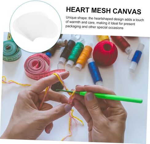 Plafope شكل قلب شبكة قماش فارغة 30pcs لوازم الحرف Canvas لصياغة خيوط متماسكة in Kuwait
