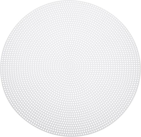 MECCANIXITY 5pcs 9" Plastic Mesh Canvas Sheet 13 Count Round Needlepoint Blank Canvas for Embroidery Knit Crochet Acrylic Yarn Crafting, White in Saudi Arabia