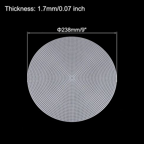 MECCANIXITY 5pcs 9" Plastic Mesh Canvas Sheet 13 Count Round Needlepoint Blank Canvas for Embroidery Knit Crochet Acrylic Yarn Crafting, White in Saudi Arabia