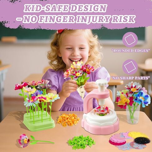 Sangqaofu Fabric Flower Boutquets Kit DIY Arts and Crafts Kits للأطفال الذين تتراوح أعمارهم بين 3-12 من هدايا عيد ميلاد عيد الميلاد لـ 3 4 5 6 7 8+ سنوات من العمر in Kuwait