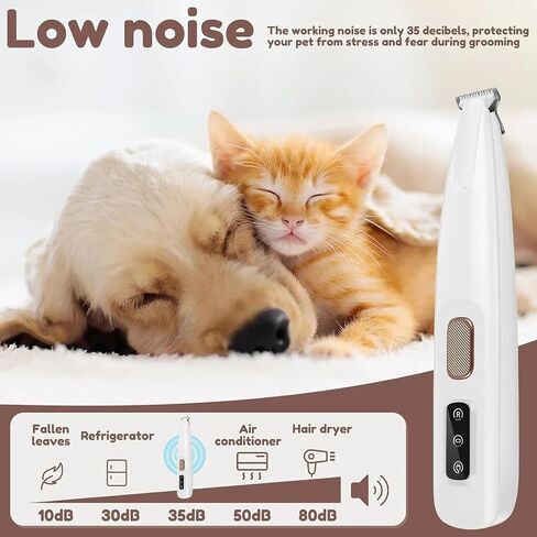 Notdusk Calmclippers for Cats, Paw Trimmer, Electric Pet Groomer, Rechargeable, LED Display, Face, Ear, Rump (1Pcs) in Saudi Arabia