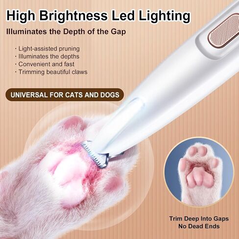 Notdusk Calmclippers for Cats, Paw Trimmer, Electric Pet Groomer, Rechargeable, LED Display, Face, Ear, Rump (1Pcs) in Saudi Arabia