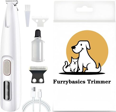FurryBasics Pet Hairmer ، منخفض ضوضاء مضاد للماء قابلة لإعادة الشحن ، ثلج PAW PAW ، PET MICRO PRESISION DERISION in Kuwait