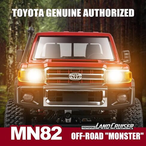 MN-82 1/16 Scale RC Rock Crawler Truck, 4x4 Off-Road Remote Control Car with 2.4GHz Remote & Dual 1200mAh Batteries - Ideal Gift for Birthday/Christmas/Halloween (Ages 8+) in Saudi Arabia