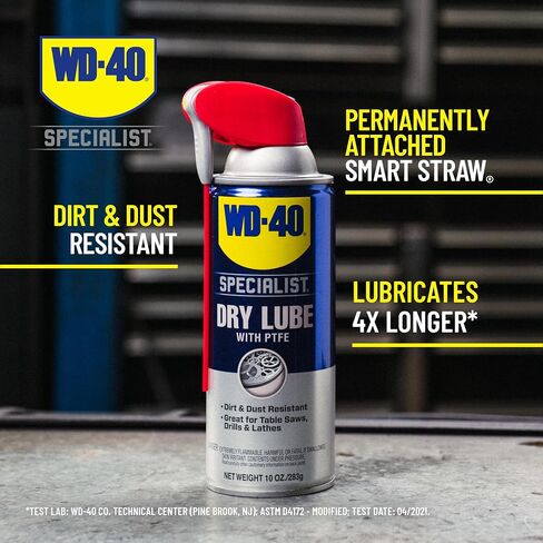 التشحيم الجاف المتخصص WD-40 مع بخاخات القش الذكية بطريقتين، 10 أونصة in Kuwait