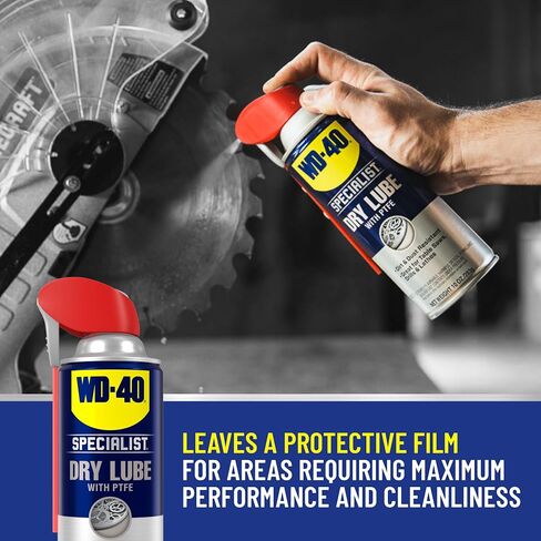 التشحيم الجاف المتخصص WD-40 مع بخاخات القش الذكية بطريقتين، 10 أونصة in Kuwait