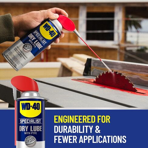 التشحيم الجاف المتخصص WD-40 مع بخاخات القش الذكية بطريقتين، 10 أونصة in Kuwait