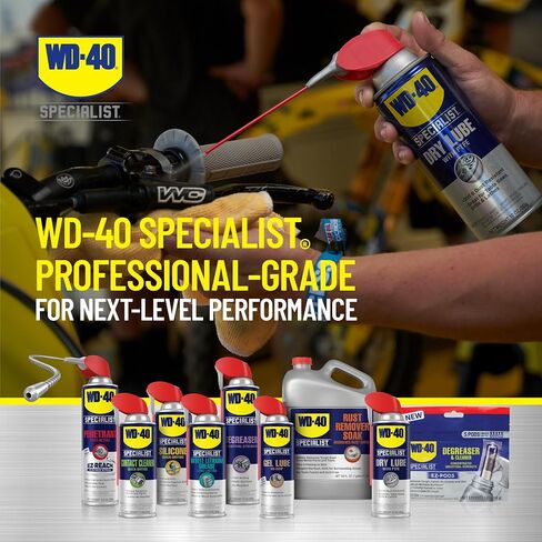 التشحيم الجاف المتخصص WD-40 مع بخاخات القش الذكية بطريقتين، 10 أونصة in Kuwait