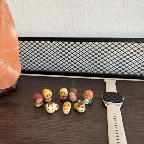 Tiny Ceramic, Peruvian Nativity Scene 8 pcs set 1" tall, Christmas Decor, xmas ornaments, holy family figurines, ornaments gift decorations in Saudi Arabia
