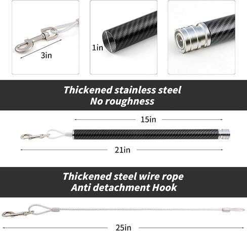 Hands-Free Bicycle Dog Leash for Cycling - 180° Rotating or Fixed Quick-Attach System, Built-in Shock-Absorbing Spring, Anti-Pull Design, Thick Steel Wire Rope 550 lbs (Carbon Fiber) in Saudi Arabia