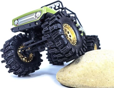 Hobbysoul Brass 1.3 Beadlock Wheels Rims 68G/RIM - إزاحة قابلة للتعديل 1.3 '' Wheels Hex 7mm for 1/18 1/24 RC Crawler TRX4M SCX24 ترقية in Kuwait