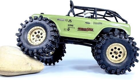 Hobbysoul Brass 1.3 Beadlock Wheels Rims 68G/RIM - إزاحة قابلة للتعديل 1.3 '' Wheels Hex 7mm for 1/18 1/24 RC Crawler TRX4M SCX24 ترقية in Kuwait