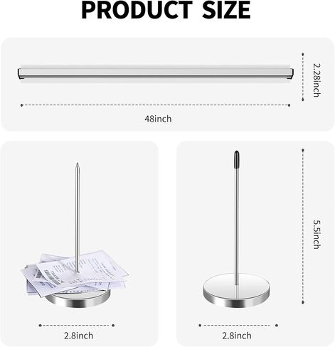 17 بوصة حامل تذكرة الألومنيوم مع 2 طعنات استلام للمطعم والمطبخ والبار in Kuwait