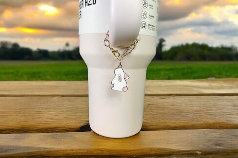 Tumbler Charm - Bunny - Handle Charm - Cup Accessory - Easter - Rabbit - Jewelry - Gift for Women - Gift for Her in Saudi Arabia
