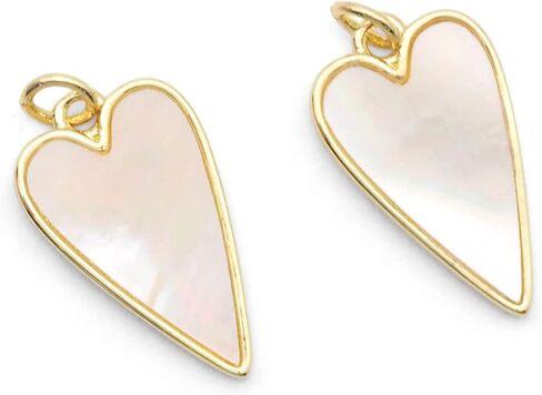 Gold Mother of Pearl Heart Charm in Saudi Arabia