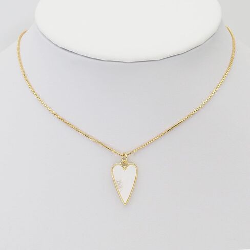 Gold Mother of Pearl Heart Charm in Saudi Arabia