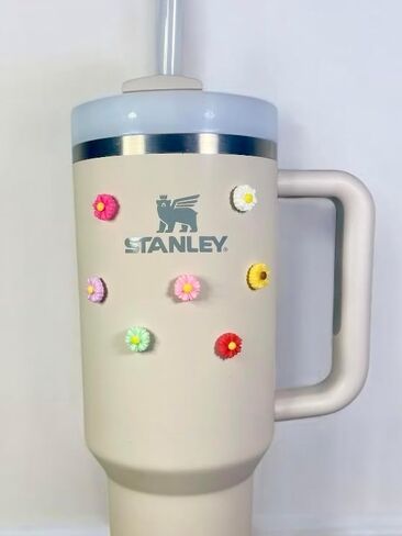 Tumbler Magnet - Small Daisy - Tumbler Charm - Cup Accessory - Floral - Plant Lady - Jewelry - Gift for Women - Gift for Her (Red) in Saudi Arabia