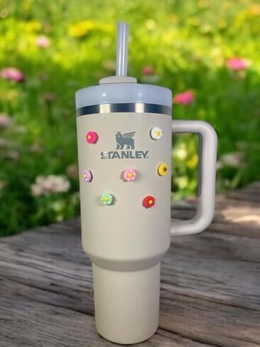 Tumbler Magnet - Small Daisy - Tumbler Charm - Cup Accessory - Floral - Plant Lady - Jewelry - Gift for Women - Gift for Her (Red) in Saudi Arabia