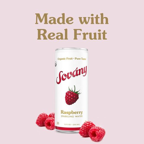 ماء Sovány المتلألئ ، توت العليق ، مشروبات مياه Seltzer ، عضوية وزارة الزراعة الأمريكية ، مصنوعة من الفاكهة الحقيقية ، غير المعدلة وراثيًا ، نباتي ، لا يوجد سكر إضافي ، السعرات الحرارية المنخفضة ، 12 أوقية ، 12 حزمة in Saudi Arabia