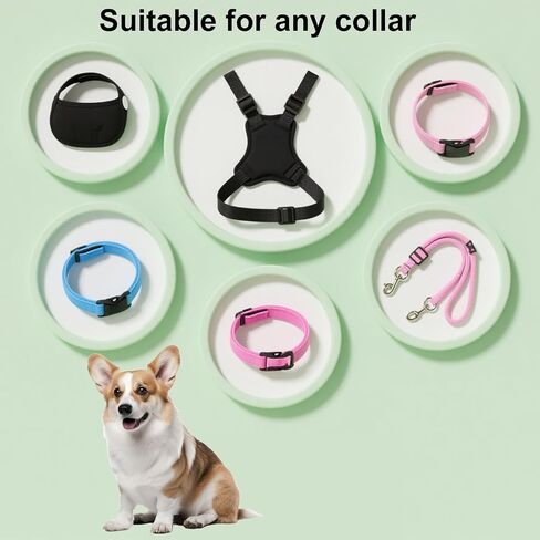 3pcs Dog Prong Collar Safety Clip, Adjustable Reflective Nylon Leash Extender Strap with Metal Dual Clasps 360° Rotatable Dog Harness Connector for Pet Walking Running and Hiking in Saudi Arabia