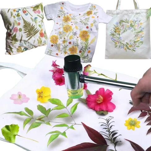 طقم صباغة مصنع Banderi Natural Plant - DIY Fabric Crafts (حقيبة يد/ملابس/ديكور) | نشاط الوالد والطفل المرح in Saudi Arabia