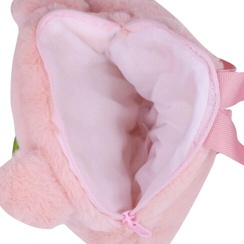 Cute Plush Daypack Faux Fur Pink Pig Purse Kawaii Cartoon Furry Bag Mini Plush Bag Daypack for Women Animal Fuzzy Purse in Saudi Arabia
