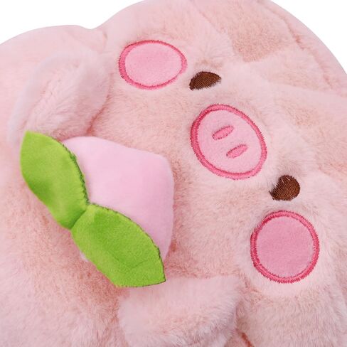 Cute Plush Daypack Faux Fur Pink Pig Purse Kawaii Cartoon Furry Bag Mini Plush Bag Daypack for Women Animal Fuzzy Purse in Saudi Arabia