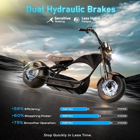 Eahora M1P Pro 4000W/2000W 50MPH/37MPH Electric Motorcycle for Adults 60V 42Ah/30Ah Battery 55/40 Miles Long Range 2 Persons Electric Mopeds Full Suspension Adult Electric Motorcycle in Saudi Arabia