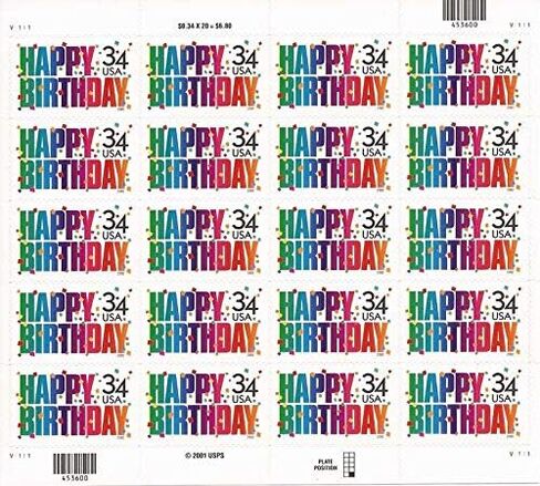 احتفال عيد ميلاد سعيد 2002 34 مئوية (ورقة 20) طوابع البريد الإضافية للاستخدام الإضافي لاستخدام البريد in Kuwait