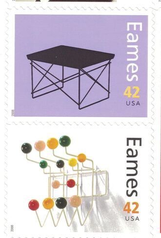 Charles and Ray Eames Collectible Sheet of Sixteen 42 Cent Stamps Scott 4333 By USPS in Saudi Arabia